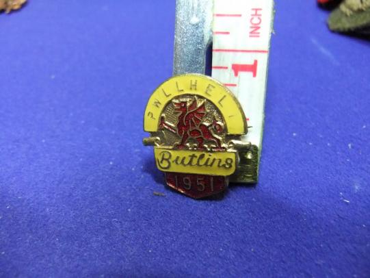 butlins holiday camp badge pwllheli 1951 pass member souvenir