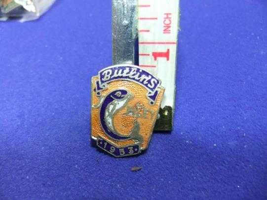butlins holiday camp badge filey 1953 pass member souvenir
