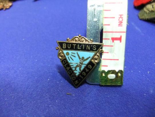 butlins holiday camp badge clacton 1949 pass member souvenir