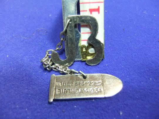 John bull bullets bulletin fob badge 22nd birthday 1934 advert advertising