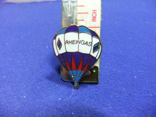 Hot air balloon badge aviation advert advertising rhein gas blimp