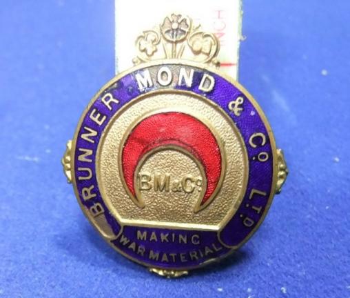 Brunner mond co ltd 1808 making war materials badge expolsives home front