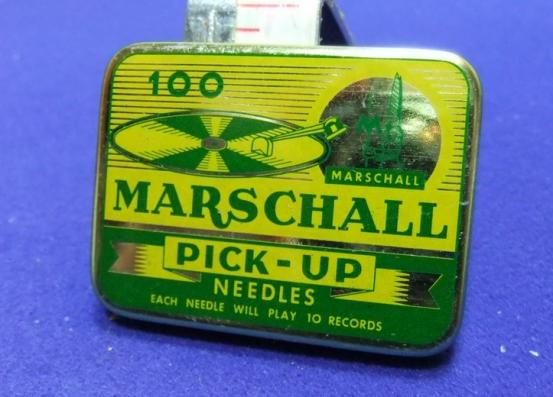 Gramophone record needle tin marschall pick up 100 needles needles