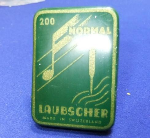 Gramophone record needle tin laubscher 200 normal needles