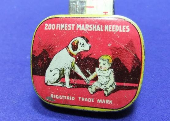 Gramophone record needle tin dog baby 200 finest marshal needles