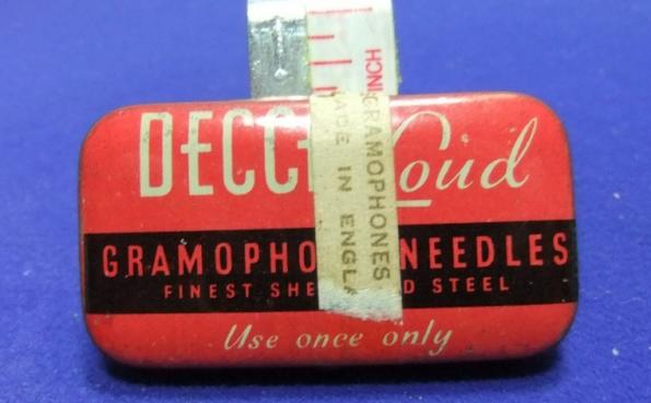 Gramophone record needle tin decca loud toneneedles sheffield steel