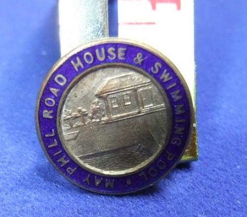 Holiday camp souvenir badge may phill road house & swimming pool member club