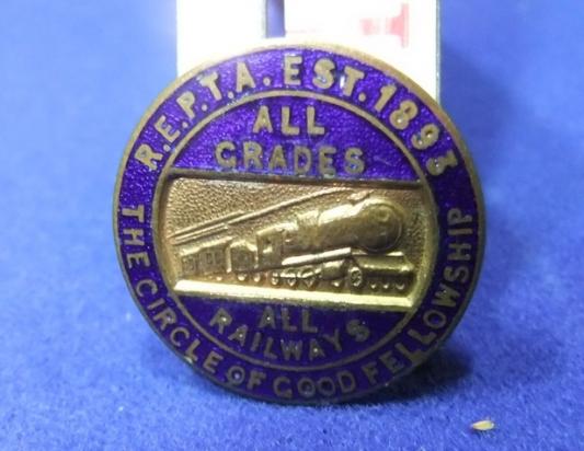 REPTA british railways badge employees transport association all grades all railways est 1893 staff