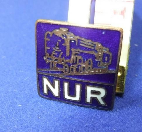 NUR union of railwaymen badge rail train steam membership member railway 1950s