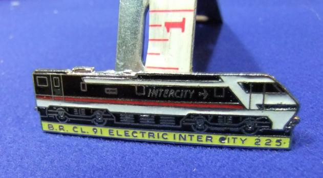 Train rail railway BR British rail engine intercity 225 cl 91 electric souvenir advert