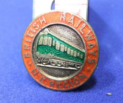 BR British railways north east region badge ne staff employee station train