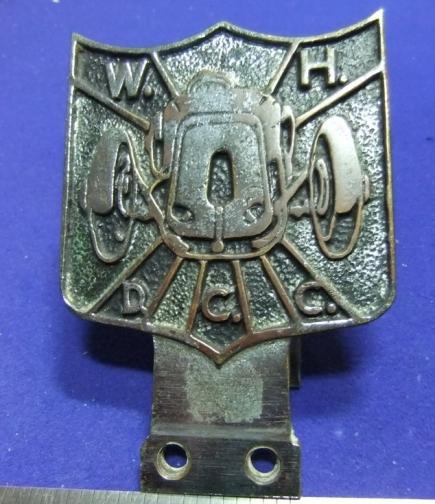 Motor car automobile club grille badge west hants dorset car club bumper member motoring 1940s