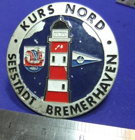 Motor car automobile club grille badge norway bremerhaven cruise tour bumper motoring