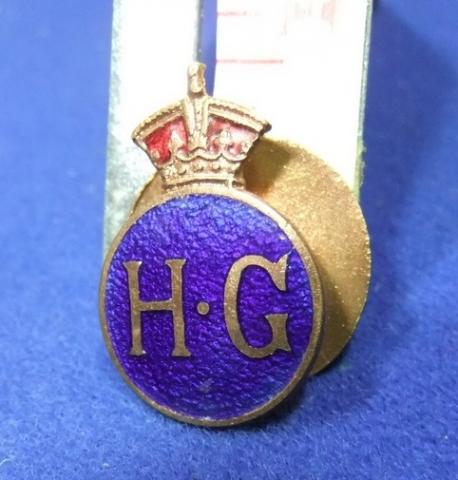 ww2 badge HG home guard civil defence home front war effort volunteer military
