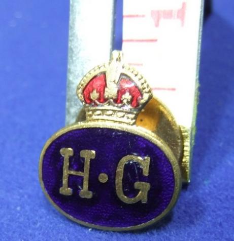 ww2 badge hg home guard civil defence home front war effort volunteer military