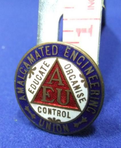 AEU amalgamated engineering union lapel badge