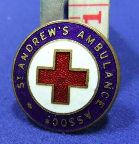 St Andrews Ambulance association lapel badge est 1882