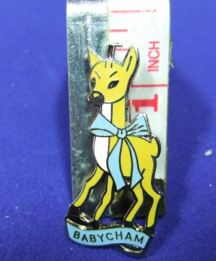 Babycham drink badge brewery advert advertising 1970s