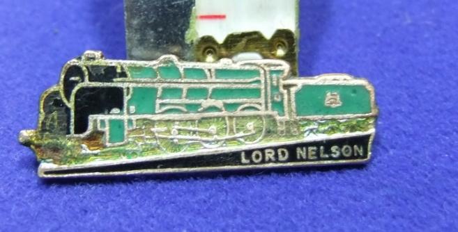 Train railway badge Lord Nelson RSO railway servants orphanage charity loco