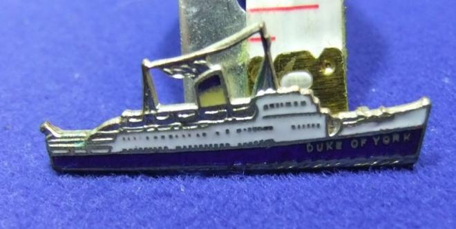 Br ship boat badge Duke of York steamer RSO railway servants orphanage charity