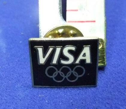 Olympics sponsor pin badge VISA olympic games advert advertising sponsorship