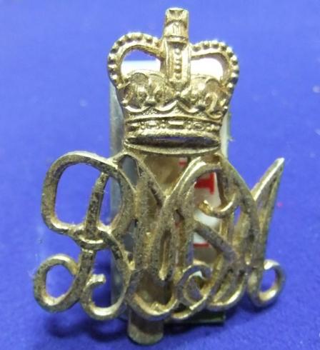 Military cap badge RMSM royal military school music queens crown firmin band