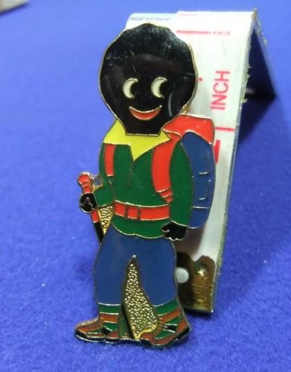 robertsons golly badge brooch hiker walker 1990s