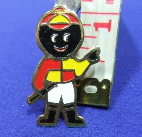 robertsons golly badge brooch jockey 1990s