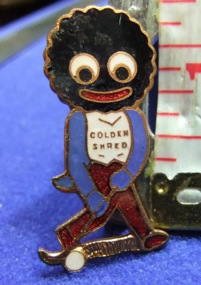 Robertsons jam golly badge hockey player hw miller curly hair  advert