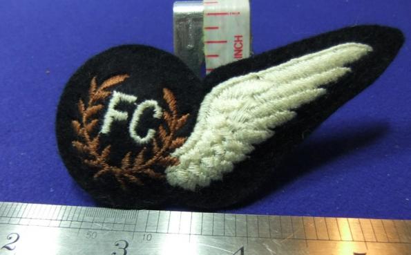 raf royal air force FC flight controller padded half wing brevet