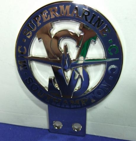 car grille badge supermarine motor club spitfire ww2