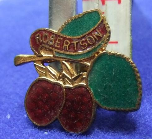 Robertsons raspberry fruit jam badge fattorini