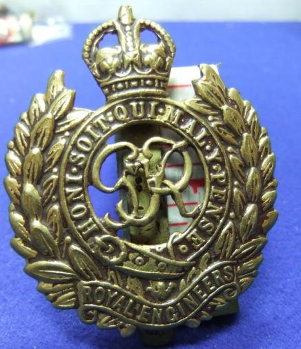 ww military cap badge royal engineers kings crown