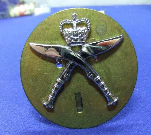 military army cap badge Gurkha Rifles with back plate
