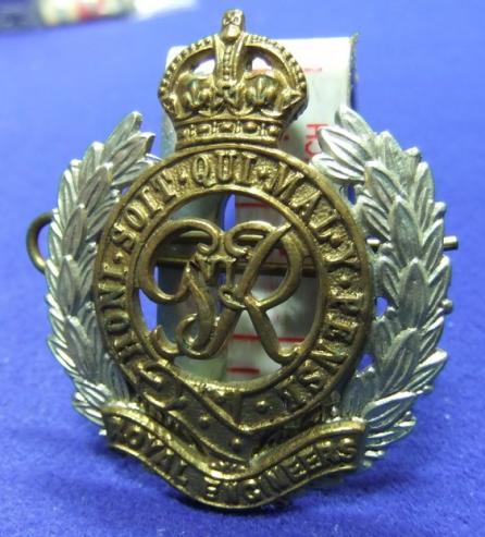 ww military cap badge royal engineers RE ww