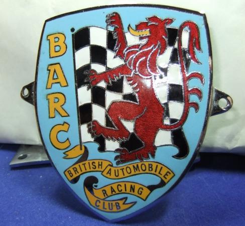 BARC British Automobile Racing Club car grille badge