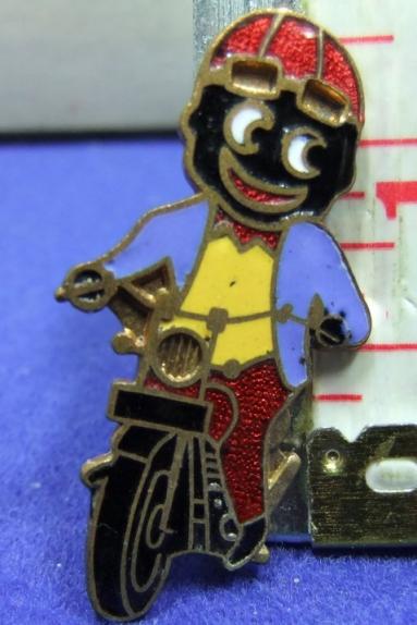 Badge For Neville Robertson Golly Motorcyclist badge 1970s