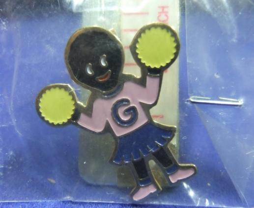 Robertsons golly badge brooch cheerleader 1996