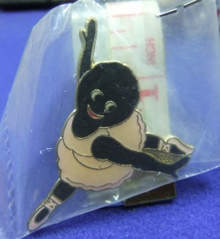 Robertsons jam golly badge ballet dancer 1990s large acrylic