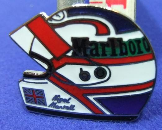 Badge F1 Nigel Mansell Mclaren Mercedes Motor Race racing  union flag 1990s