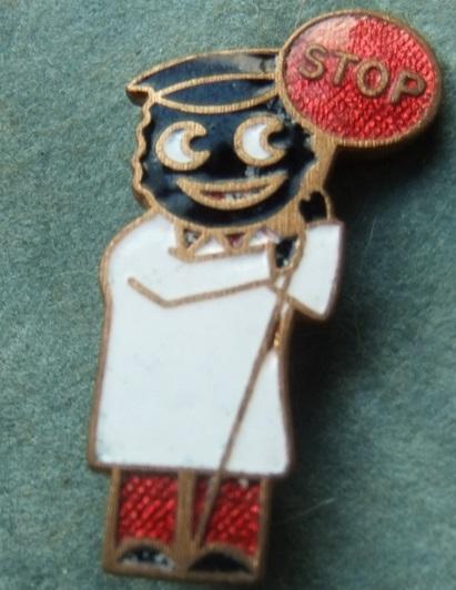 Robertson Golly Lollipopman badge 1970s Die A gomm
