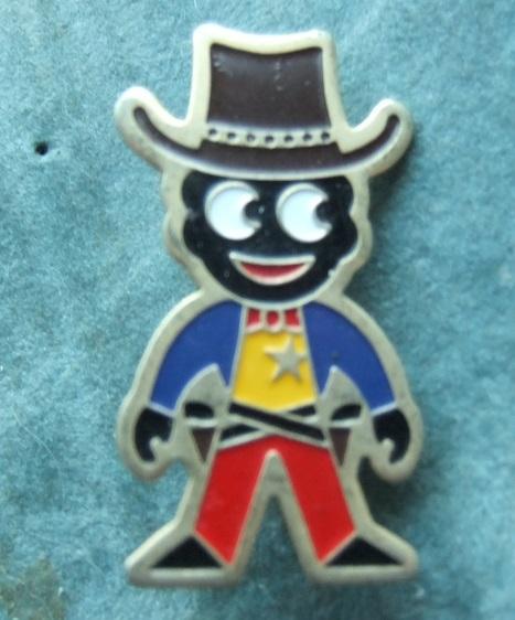 Robertsons Golly Cowboy badge 1980s Sealed Circles