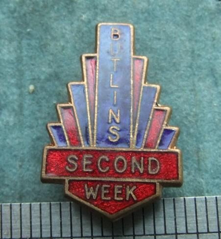 Butlins Holiday Camp Badge 2nd Week bham medal co