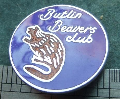 Badge Butlins Beavers Holiday Camp Club Pass 1970s
