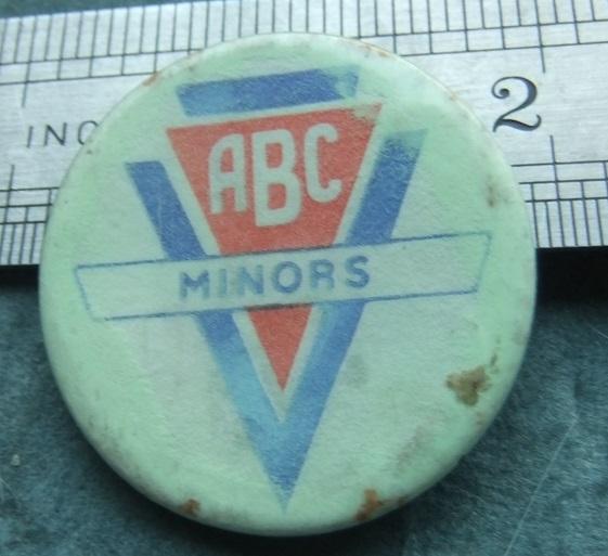 ABC Cinema Minors Club Tin Badge 1960s