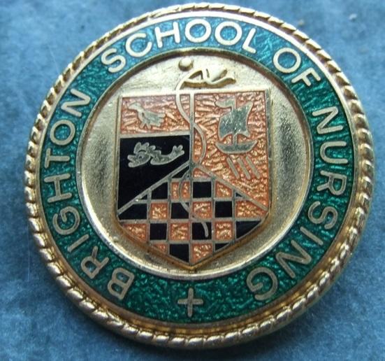 Hospital Brighton School Nursing badge green