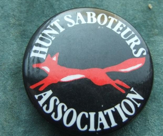 Hunt Saboteurs Association Tin Badge
