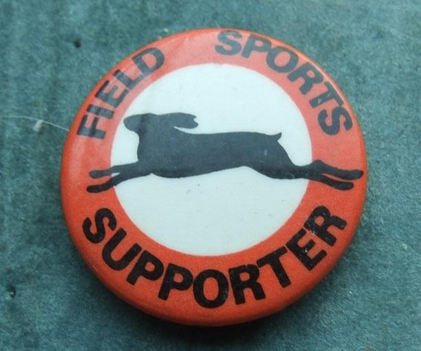 Field Sports Supporter Hunt Hunting Tin Badge