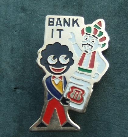 Robertsons Bank It 1982 special Golly ali jamja badge