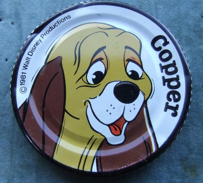 Robertsons Golly Jar Lid Walt Disney 1980s Copper